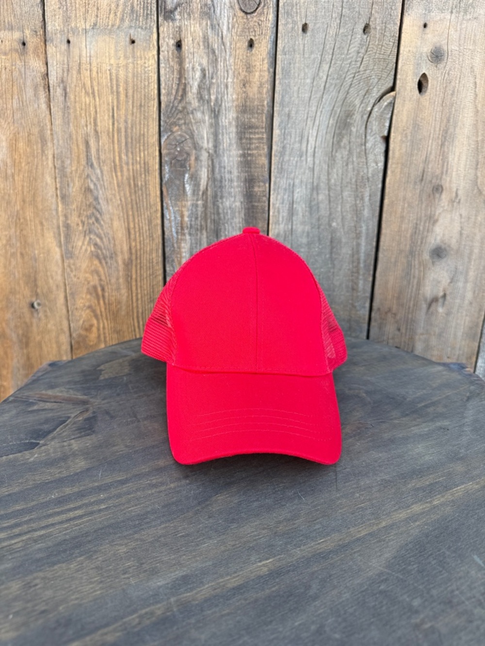 C.C Red Mesh Trucker Hat